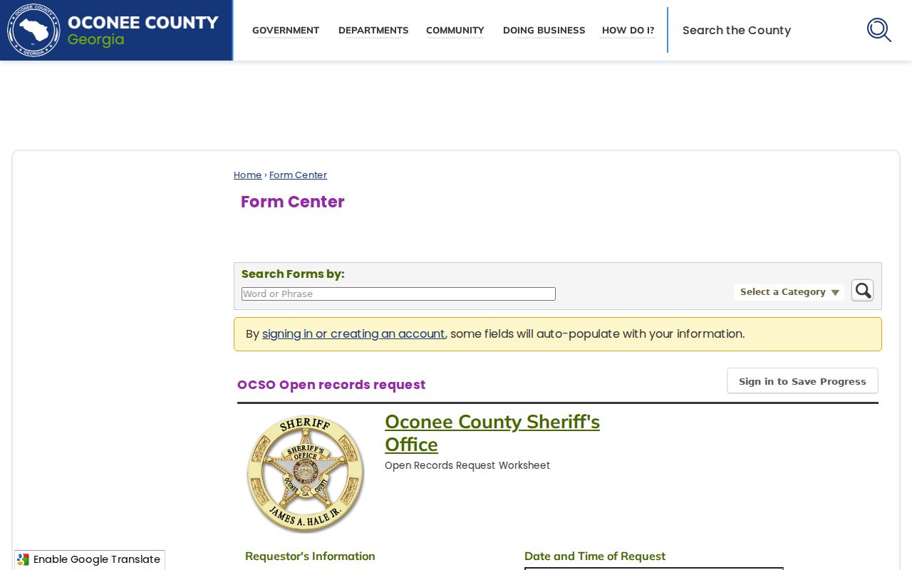 Bishop court records compared with Oconee Sheriff records request