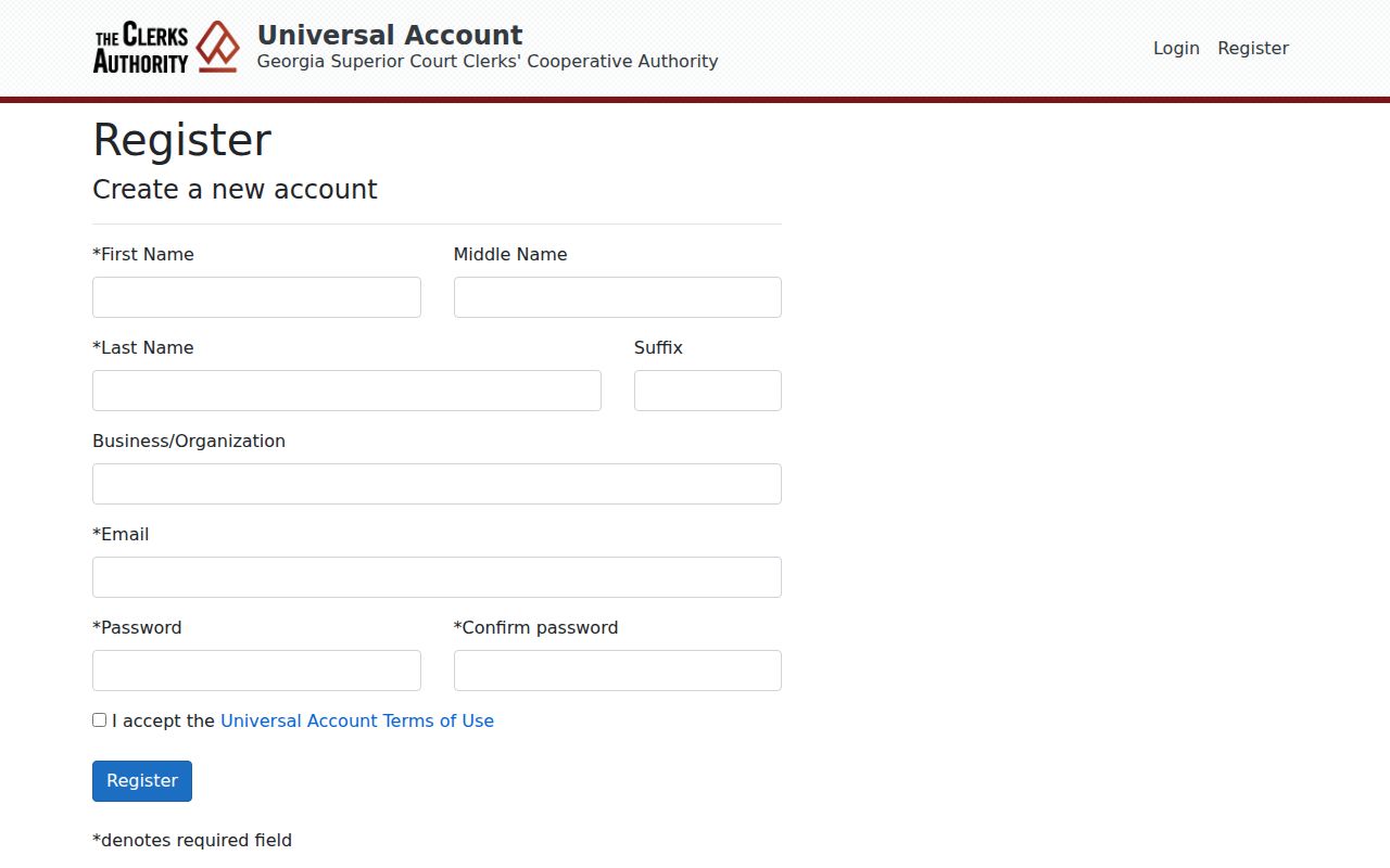 GSCCCA account registration for Oconee County certified records