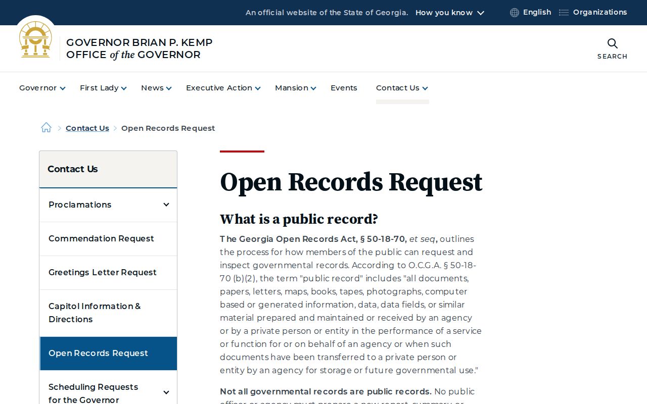 Oconee County court case records Georgia Open Records Act guidance