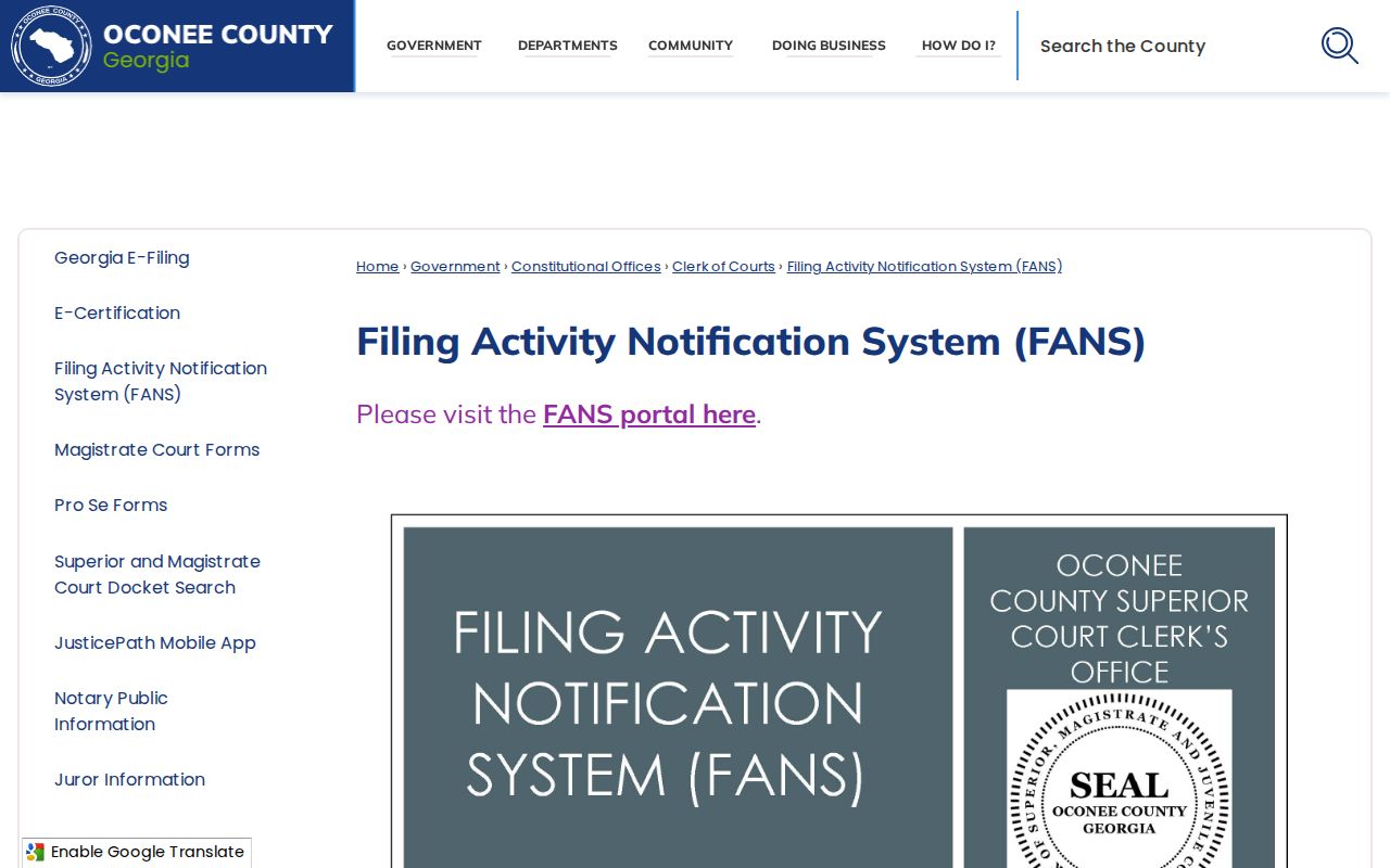 North High Shoals court records compared with Oconee FANS alerts