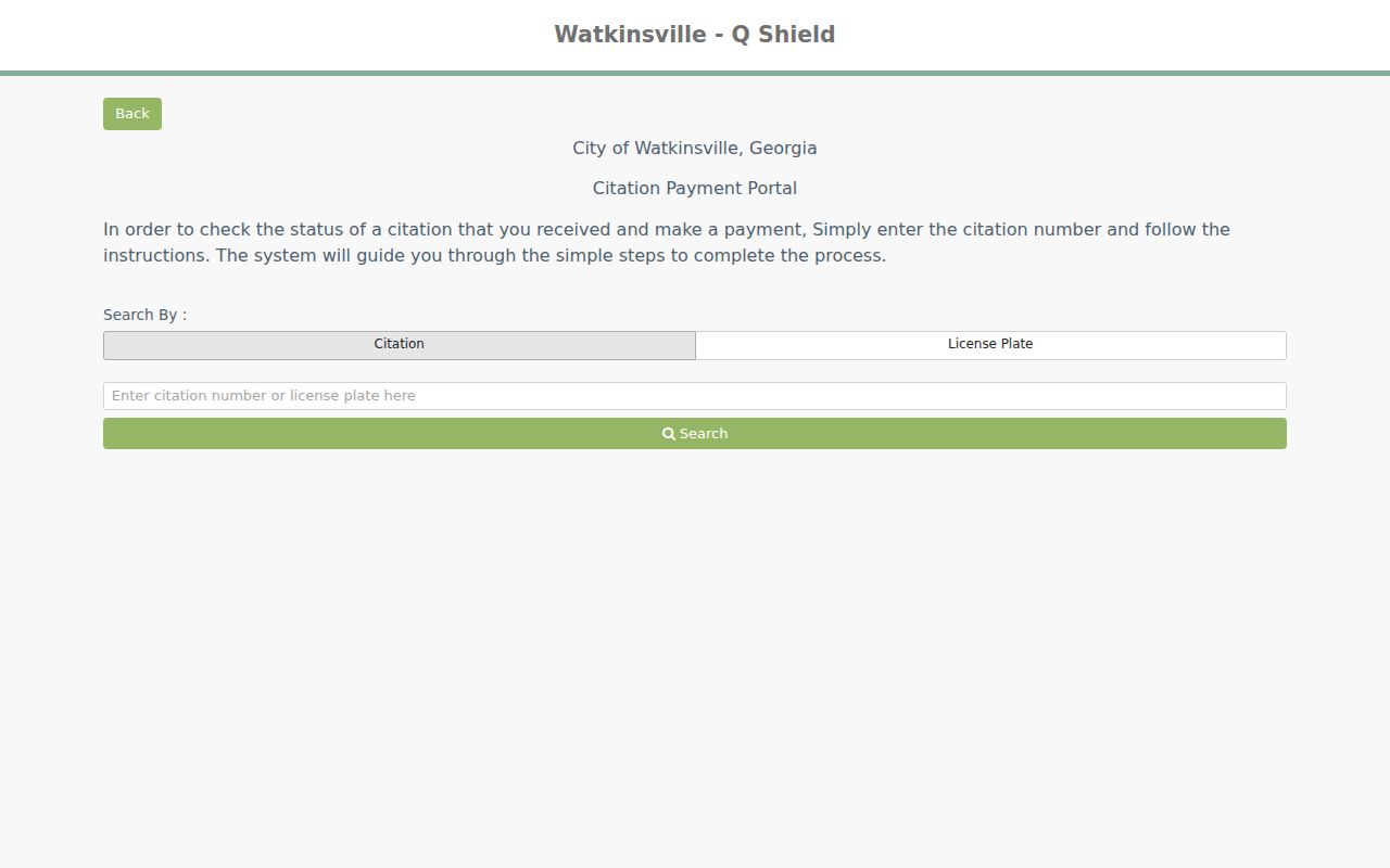 Watkinsville court records PERCS citation search